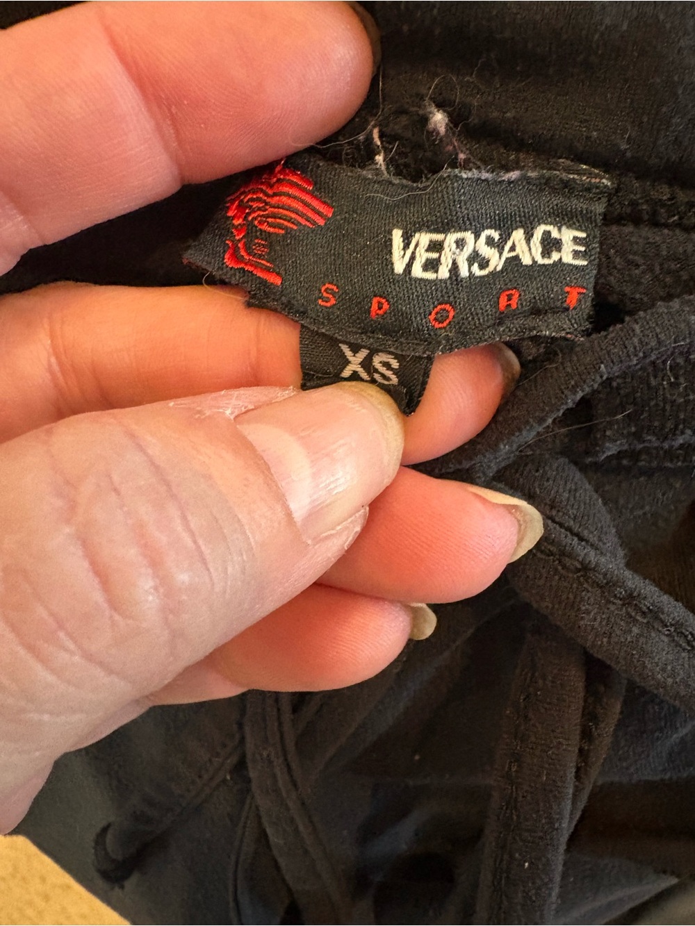 Y2K rare, vintage Versace Sport track suit- Black w/Yellow Trim, XS - Picture 11 of 11